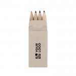 Boîte de 4 crayons de couleur personnalisés avec zone d'impression