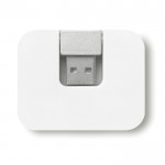 Hub personnalisé USB de 4 ports couleur  blanc troisième vue