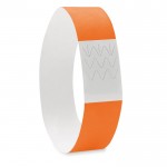 Bracelet Tyvek personnalisé couleur  orange troisième vue