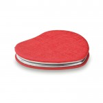Miroir de poche en forme de cœur couleur  rouge deuxième vue