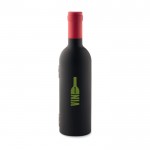 Set de vin promotionnel en forme de bouteille couleur  noir avec logo