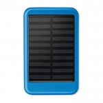 Batterie externe promotionnel solaire 4000 mAh couleur  bleu roi  troisième vue