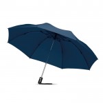 Élégant parapluie pliant avec logo couleur  bleu