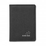 Portefeuille avec espace pour mettre le passeport couleur  noir avec logo