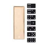 Domino publicitaire dans une boîte en bois couleur  bois deuxième vue