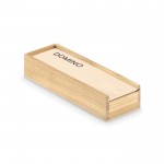 Domino publicitaire dans une boîte en bois couleur  bois quatrième vue