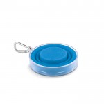 Porte-clés avec verre pliable et pilulier couleur  bleu deuxième vue
