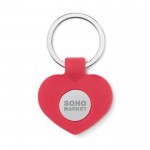 Porte-clés en forme de cœur avec surprise couleur  rouge avec logo