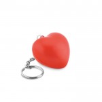 Porte-clés publicitaire avec cœur  couleur  rouge deuxième vue