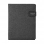 Porte-documents A4 avec Powerbank couleur  noir imprimé