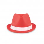 Chapeau promotionnel en polyester couleur  rouge deuxième vue