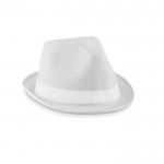 Chapeau promotionnel en polyester couleur  blanc