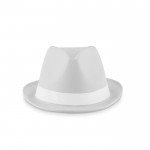 Chapeau promotionnel en polyester couleur  blanc deuxième vue