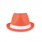 Chapeau promotionnel en polyester couleur  orange deuxième vue