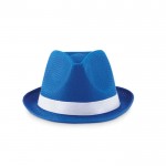 Chapeau promotionnel en polyester couleur  bleu roi  deuxième vue
