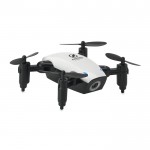 Drone avec caméra pour entreprises couleur blanc quatrième vue avec logo