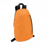 Sacs à dos personnalisés avec zip couleur orange deuxième vue