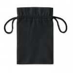 Sachet en coton personnalisé pour cadeau couleur noir deuxième vue