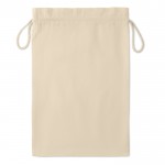 Grand sac coton personnalisé pour cadeau couleur beige deuxième vue