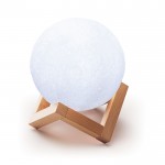 Enceinte Bluetooth personnalisée en forme de lune couleur blanc quatrième vue