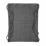 Superbe sac en cordon personnalisable couleur gris deuxième vue