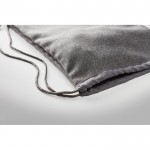 Superbe sac en cordon personnalisable couleur gris troisième vue