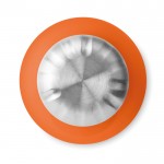 Jolie gourde en verre personnalisée couleur orange troisième vue