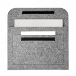 Porte-document personnalisable en feutre couleur gris deuxième vue