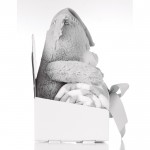 Ours en peluche personnalisable avec le logo couleur gris quatrième vue