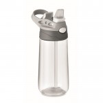 Bouteille en tritan sans BPA avec paille couleur transparent deuxième vue