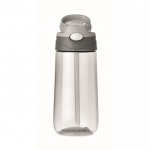 Bouteille en tritan sans BPA avec paille couleur transparent troisième vue