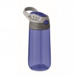 Bouteille en tritan sans BPA avec paille couleur bleu