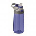 Bouteille en tritan sans BPA avec paille couleur bleu deuxième vue