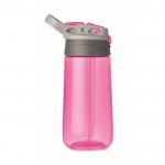 Bouteille en tritan sans BPA avec paille couleur rose cinquième vue