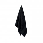 Petite serviette personnalisée en coton couleur noir quatrième vue