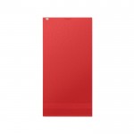 Petite serviette personnalisée en coton couleur rouge troisième vue