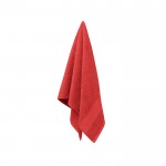 Petite serviette personnalisée en coton couleur rouge quatrième vue