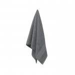 Petite serviette personnalisée en coton couleur gris quatrième vue