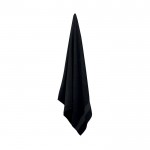 Grande serviette personnalisable en coton couleur noir quatrième vue