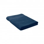 Grande serviette personnalisable en coton couleur bleu