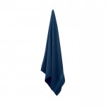 Grande serviette personnalisable en coton couleur bleu quatrième vue