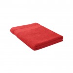 Grande serviette personnalisable en coton couleur rouge