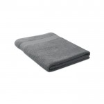 Grande serviette personnalisable en coton couleur gris