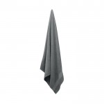 Grande serviette personnalisable en coton couleur gris quatrième vue