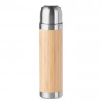 Thermos personnalisable en bambou 400 ml couleur bois
