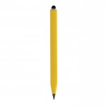 Crayon en aluminium recyclé avec stylet et encre infinie couleur jaune cinquième vue