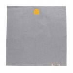 Serviettes en coton recyclé couleur gris vue avec logo
