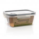 Lunch box durable fabriquée en Europe couleur transparent vue avec boîte