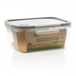 Boîte à lunch XL durable fabriquée en Europe couleur transparent vue avec boîte