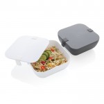 Grande lunch box carrée pour les repas couleur gris graphite vue générale